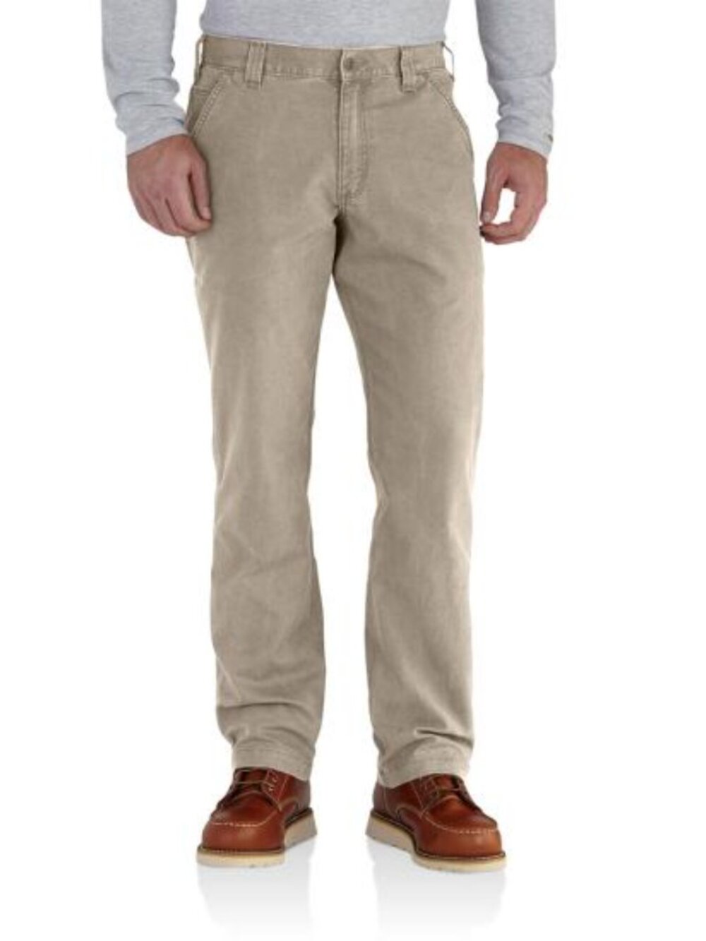 Carhartt Relaxed Fit Straight Rigby Dungaree Pant Khaki Mens Size 46x30 Work